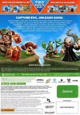 Skylanders Trap Team (USA) box cover back